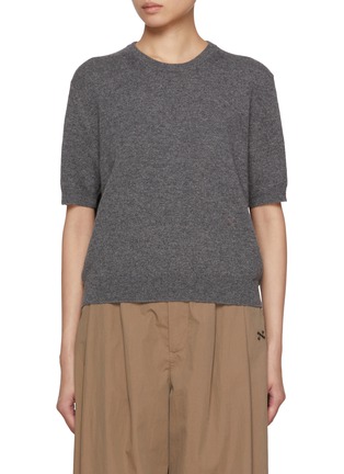 Main View - Click To Enlarge - NACKIYÉ - Pearl Crewneck Cashmere Knit Top