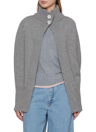 Main View - Click To Enlarge - NACKIYÉ - Roxalena Cashmere Wool Knit Cape
