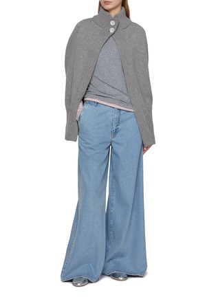 Figure View - Click To Enlarge - NACKIYÉ - Roxalena Cashmere Wool Knit Cape