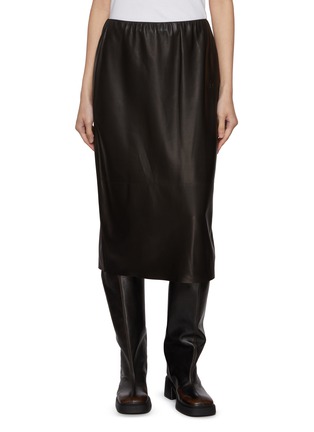 Main View - Click To Enlarge - NACKIYÉ - Crayon Leather Midi Skirt