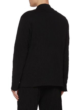 Back View - Click To Enlarge - J∞QUALITY - Notch Lapel Cotton Blend Easy Jacket