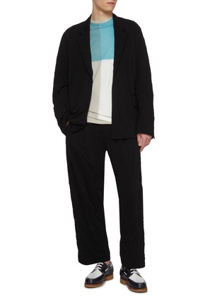 Figure View - Click To Enlarge - J∞QUALITY - Notch Lapel Cotton Blend Easy Jacket