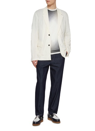 Figure View - Click To Enlarge - J∞QUALITY - Notch Lapel Cotton Blend Easy Jacket