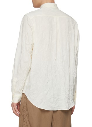Back View - Click To Enlarge - J∞QUALITY - Regular Collar Fly Front Cotton Blend Shirt