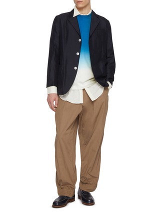 Figure View - Click To Enlarge - J∞QUALITY - Regular Collar Fly Front Cotton Blend Shirt