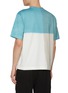 Back View - Click To Enlarge - J∞QUALITY - Crewneck Turquoise Cotton T-Shirt