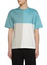 Main View - Click To Enlarge - J∞QUALITY - Crewneck Turquoise Cotton T-Shirt