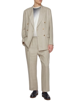 Figure View - Click To Enlarge - J∞QUALITY - Linen Oxford Pants
