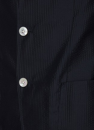  - J∞QUALITY - Notch Lapel Silk Seersucker Blazer