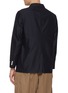 Back View - Click To Enlarge - J∞QUALITY - Notch Lapel Silk Seersucker Blazer