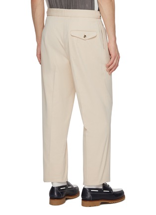 Back View - Click To Enlarge - J∞QUALITY - Double Pleated Cotton Wide Leg Pants