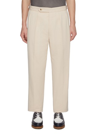Main View - Click To Enlarge - J∞QUALITY - Double Pleated Cotton Wide Leg Pants