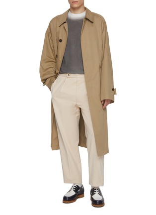Figure View - Click To Enlarge - J∞QUALITY - Double Pleated Cotton Wide Leg Pants