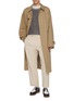 Figure View - Click To Enlarge - J∞QUALITY - Double Pleated Cotton Wide Leg Pants