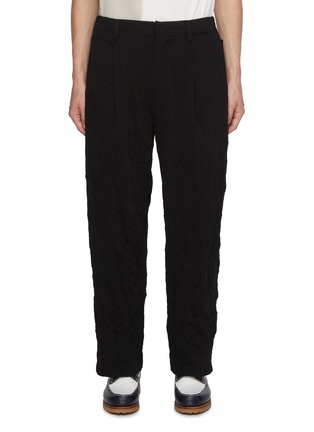Main View - Click To Enlarge - J∞QUALITY - Elasticated Cotton Blend Straight Pants