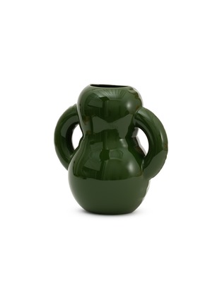 Detail View - Click To Enlarge - HOME STUDYO - Oscar Ceramic Vase — Moss Gloss