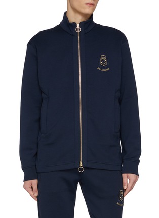 Main View - Click To Enlarge - PAUL & SHARK - Heraldic Embroidery Supima Fleece Jacket