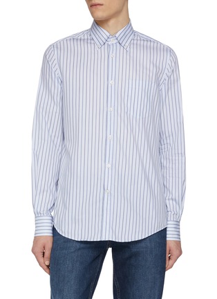 Main View - Click To Enlarge - PAUL & SHARK - Striped Supima Cotton Shirt