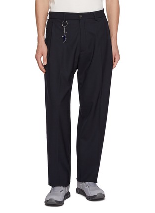 Main View - Click To Enlarge - PAUL & SHARK - Shark Keyring Pleated Wide Leg Pants