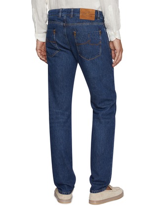 Back View - Click To Enlarge - PAUL & SHARK - Golden Rivet Stretch Denim Jeans