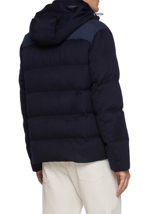 Back View - Click To Enlarge - PAUL & SHARK - Hooded Zip Up Puffer Coat