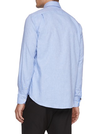 Back View - Click To Enlarge - PAUL & SHARK - Riviera Cotton Linen Shirt