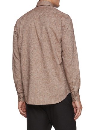 Back View - Click To Enlarge - PAUL & SHARK - Riviera Cotton Linen Shirt
