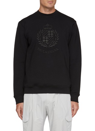 Main View - Click To Enlarge - PAUL & SHARK - Heraldic Embroidered Fleece Sweatshirt