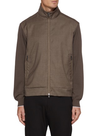 Main View - Click To Enlarge - PAUL & SHARK - Stand Collar Zip Up Wool Jacket