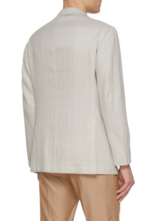 Back View - Click To Enlarge - RING JACKET - Herringbone Single Breasted Blazer