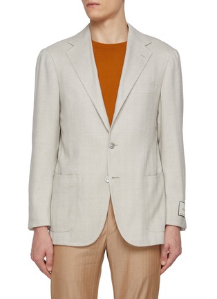 Main View - Click To Enlarge - RING JACKET - Herringbone Single Breasted Blazer