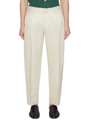 Main View - Click To Enlarge - INCOTEX - Seamless Flat Front Linen Pants