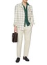 Figure View - Click To Enlarge - INCOTEX - Seamless Flat Front Linen Pants