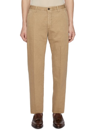 Main View - Click To Enlarge - INCOTEX - Antique Dyed Cotton Linen Pants