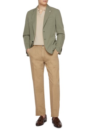 Figure View - Click To Enlarge - INCOTEX - Antique Dyed Cotton Linen Pants