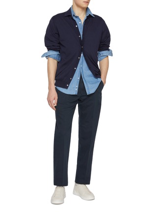 Figure View - Click To Enlarge - INCOTEX - Antique Dyed Cotton Linen Pants