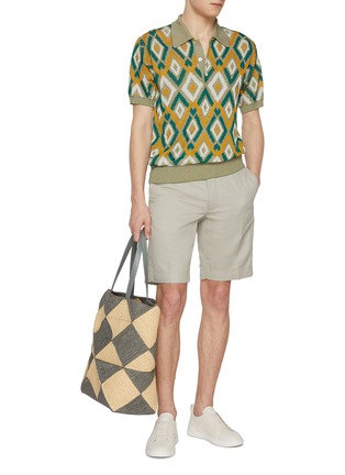 Figure View - Click To Enlarge - INCOTEX - Slacks Linen Cotton Bermuda Shorts