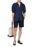 Figure View - Click To Enlarge - INCOTEX - Slacks Linen Cotton Bermuda Shorts