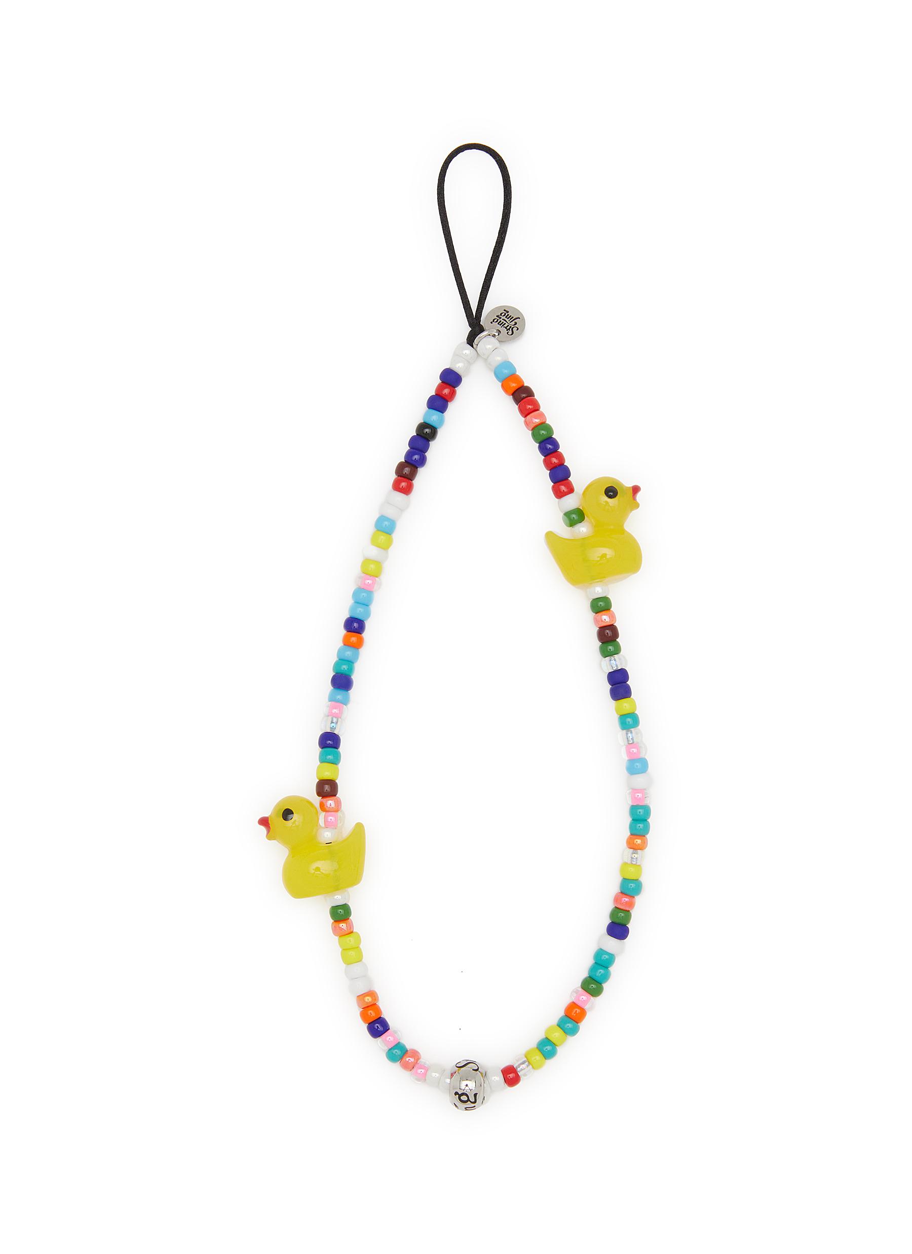 STRING TING/Duckies And Diamonds Wristlet Phone Strap アヒル Stringting Duckies and Diamonds Wristlet Phone Strap – Fun