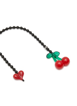 Detail View - Click To Enlarge - STRING TING - Cherry Drop Obsidian Bag Charm