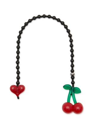 Main View - Click To Enlarge - STRING TING - Cherry Drop Obsidian Bag Charm