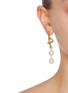 Figure View - Click To Enlarge - MISSOMA - Molten Baroque Pearl 18k Gold Plated Brass Mismatch Large Drop Earrings