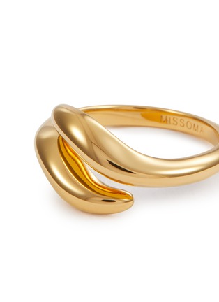 Detail View - Click To Enlarge - MISSOMA - X SAVISLOOK 18K Gold Plated Sterling Silver Signature Open Ring