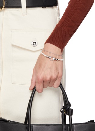 Figure View - Click To Enlarge - MISSOMA - Interstellar Rhodium Plated Brass Cubic Zirconia Drop Bracelet