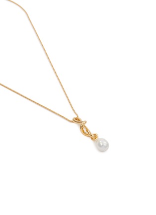 Detail View - Click To Enlarge - MISSOMA - Molten Baroque Pearl 18k Gold Plated Brass Drop Pendant Necklace