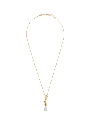 Main View - Click To Enlarge - MISSOMA - Molten Baroque Pearl 18k Gold Plated Brass Drop Pendant Necklace