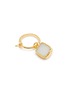 Detail View - Click To Enlarge - MISSOMA - Mini Pyramid Rainbow Moonstone Drop Charm Hoop 18ct Gold Earrings