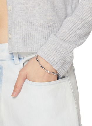 Figure View - Click To Enlarge - MISSOMA - X SAVISLOOK Rhodium Plated Sterling Silver Signature Link Chain Bracelet