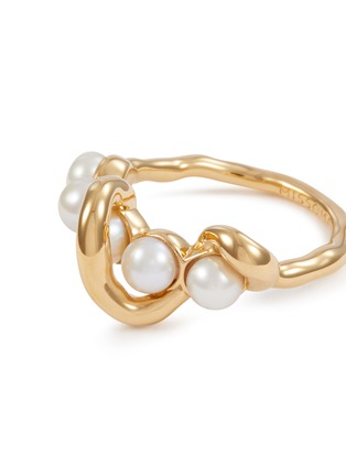 Detail View - Click To Enlarge - MISSOMA - Molten Pearl 18k Gold Plated Sterling Silver Twisted Stacking Ring