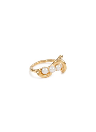 Main View - Click To Enlarge - MISSOMA - Molten Pearl 18k Gold Plated Sterling Silver Twisted Stacking Ring